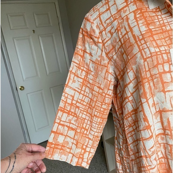 ((( Terra SJ ))) 80% linen apparel fits Sm to M‎ed blazers or top unique design - Picture 9 of 16